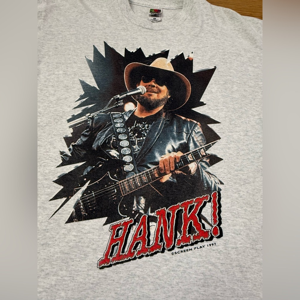 Hank Williams Jr T-Shirt, XL, 1997 Southern Thunder Tour - Picture 2 of 5
